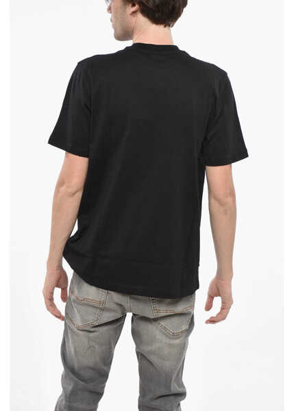 Tricouri Diesel Crew Neck T-Shirt With Logo Patch Black Barbati (BM 19247492) 2