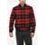 Woolrich Buffalo Checked Wool Blend Bomber Jacket Red