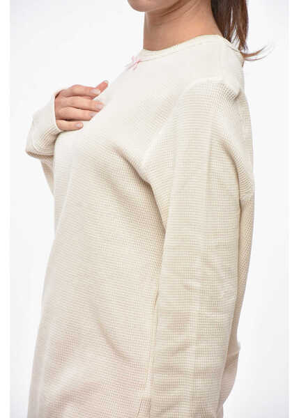 Tricouri DSQUARED2 Oversized Underwear Crew-Neck T-Shirt With Bow White Femei (BM 19247507) 2