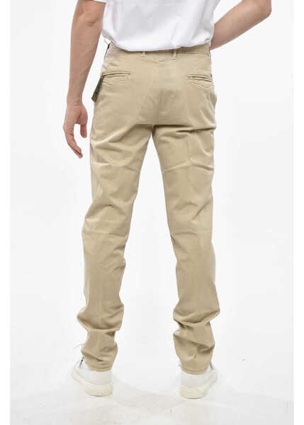 Pantaloni casual Incotex Slowear Slacks Stretch Cotton Slim Fit Chino Pants Beige Barbati (BM 19247513) 2