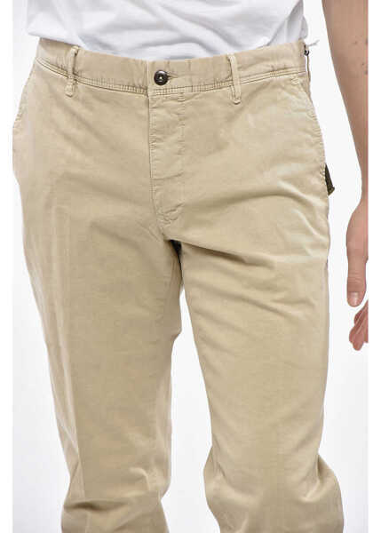 Pantaloni casual Incotex Slowear Slacks Stretch Cotton Slim Fit Chino Pants Beige Barbati (BM 19247513) 3