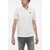 Diesel Hopsack Cotton Blend Smith Polo With Logo Patch White