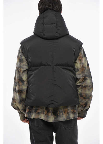 Geci de iarna Bacon Jacquard Nylon Andrew Down Vest Black Barbati (BM 19247519) 2