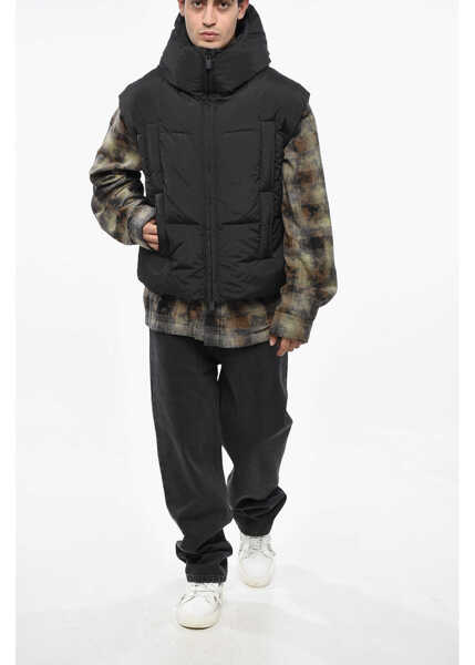 Geci de iarna Bacon Jacquard Nylon Andrew Down Vest Black Barbati (BM 19247519) 4