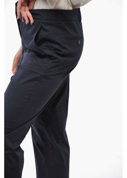 Pantaloni casual Incotex Cuffed Hem Nevet Chino Pants Blue Femei (BM 19247525) 2