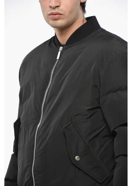 Geci de iarna DSQUARED2 Icon Nylon Down Jacket With Embossed Monogram Black Barbati (BM 19247537) 3