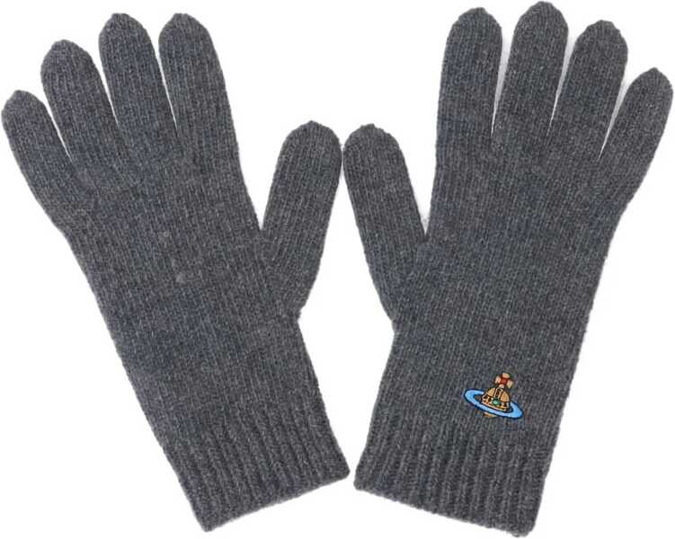 Manusi Vivienne Westwood Gloves With Orb Embroidery GREY Femei (BM 19247648) 1