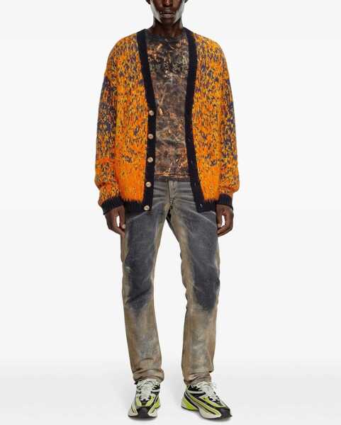 Cardigane Diesel Red Tag Eyelash Wool Blend Ranger Cardigan Orange Barbati (BM 19247714) 2