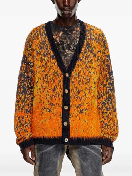 Cardigane Diesel Red Tag Eyelash Wool Blend Ranger Cardigan Orange Barbati (BM 19247714) 3