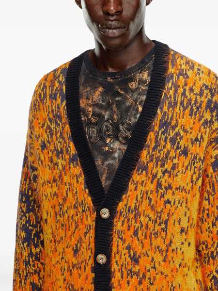 Cardigane Diesel Red Tag Eyelash Wool Blend Ranger Cardigan Orange Barbati (BM 19247714) 5