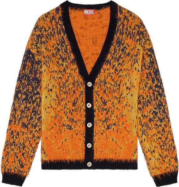 Cardigane Diesel Red Tag Eyelash Wool Blend Ranger Cardigan Orange Barbati (BM 19247714) 1