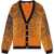 Diesel Red Tag Eyelash Wool Blend Ranger Cardigan Orange