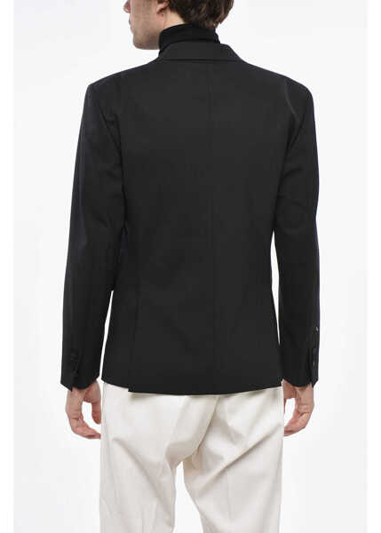 Sacouri DSQUARED2 Virgin Wool Blend London Tuxedo Blazer With Corset Black Barbati (BM 19247726) 2