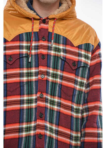 Jachete DSQUARED2 Check Canadian Overshirt With Hood And Padded Detail Multicolor Barbati (BM 19247756) 3