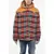 DSQUARED2 Check Canadian Overshirt With Hood And Padded Detail Multicolor