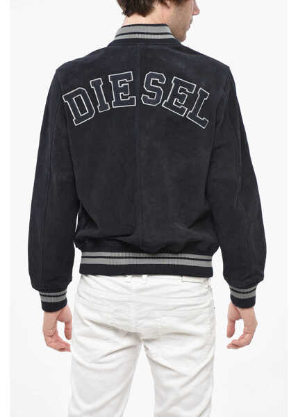 Bomber jacket Diesel Suede Bulc Bomber Jacket With Snap Buttons Blue Barbati (BM 19247762) 2