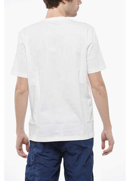 Tricouri Diesel Crew Neck Cotton T-Shirt With Logo Patch White Barbati (BM 19247765) 2