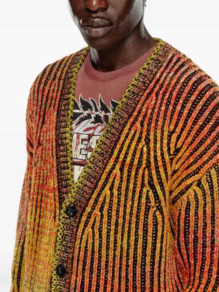 Cardigane Diesel Wool Blend Oakland Cable Knit Cardigan Orange Barbati (BM 19247777) 5