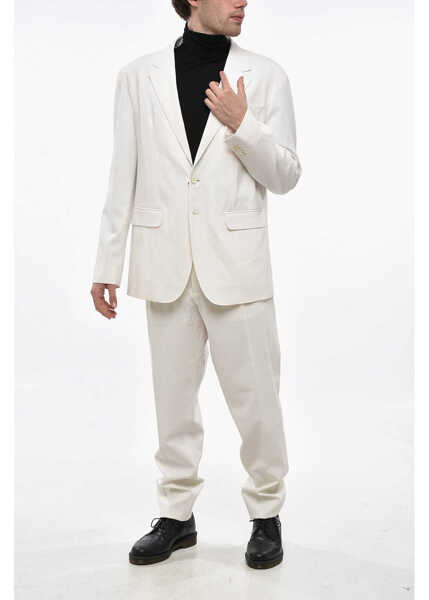 Costume DSQUARED2 Virgin Wool New York Side Vents 2-Button Suit White Barbati (BM 19247780) 1