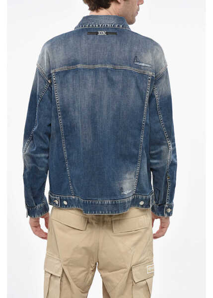 Geci de blugi DSQUARED2 Icon Oversized Denim Jacket Blue Barbati (BM 19247786) 2