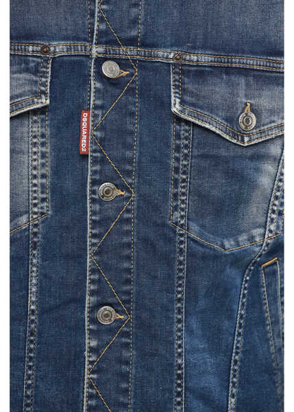 Geci de blugi DSQUARED2 Icon Oversized Denim Jacket Blue Barbati (BM 19247786) 3