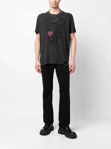 Blugi drepti DSQUARED2 Black Bull Dark Washed Stretch Denim 642 Fit Jeans 19Cm Black Barbati (BM 19247789) 2