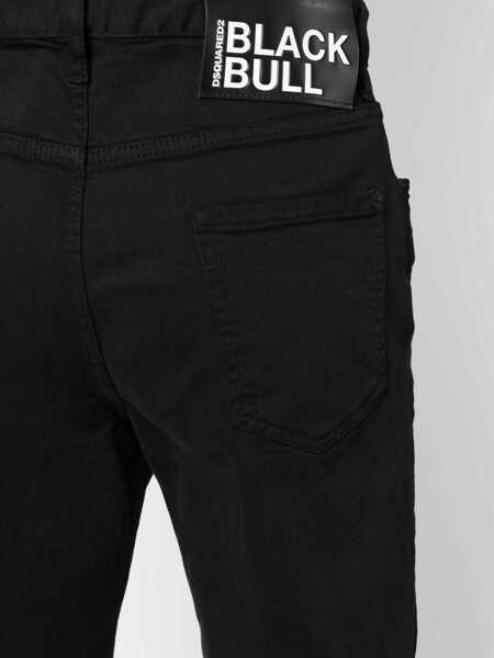 Blugi drepti DSQUARED2 Black Bull Dark Washed Stretch Denim 642 Fit Jeans 19Cm Black Barbati (BM 19247789) 5
