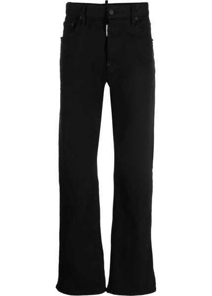Blugi drepti DSQUARED2 Black Bull Dark Washed Stretch Denim 642 Fit Jeans 19Cm Black Barbati (BM 19247789) 1