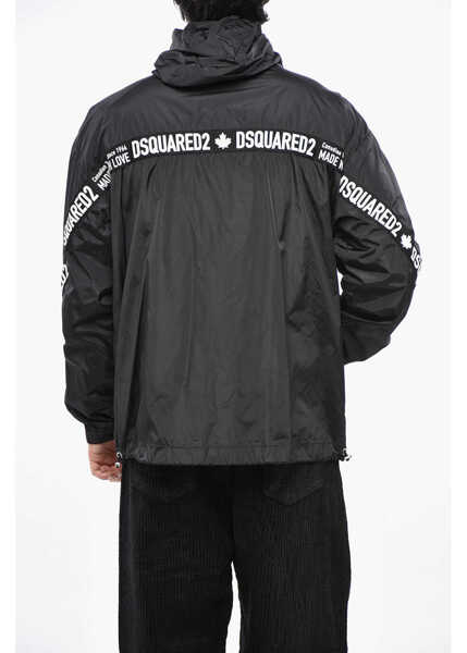 Jachete DSQUARED2 Nylon Jacket With Hood Black Barbati (BM 19247795) 2