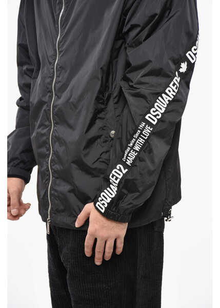 Jachete DSQUARED2 Nylon Jacket With Hood Black Barbati (BM 19247795) 3