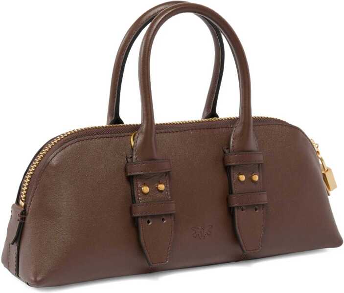 Genti de mana Pinko Escape Baguette Handbag MARRONE CASTANO MATT GOLD Femei (BM 19247927) 2