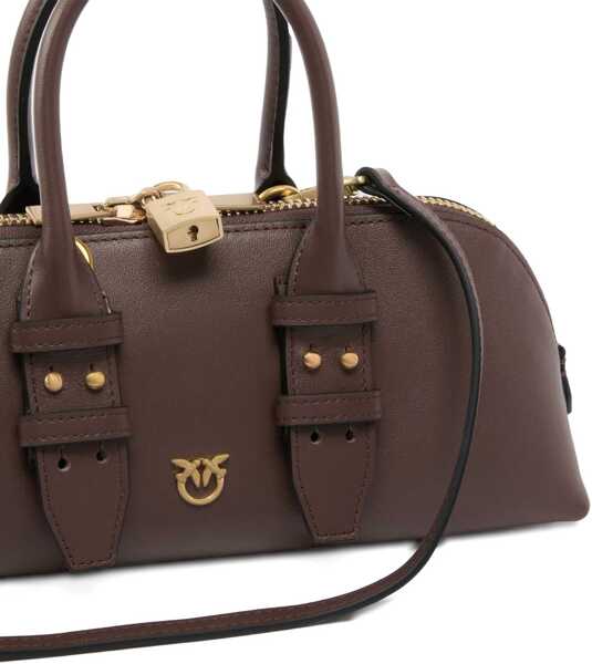 Genti de mana Pinko Escape Baguette Handbag MARRONE CASTANO MATT GOLD Femei (BM 19247927) 3