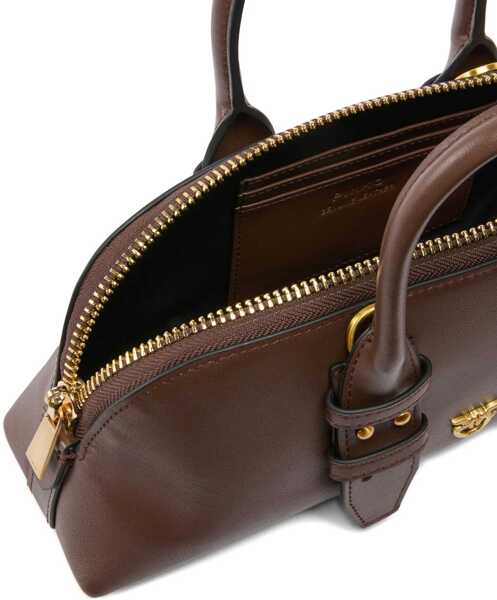 Genti de mana Pinko Escape Baguette Handbag MARRONE CASTANO MATT GOLD Femei (BM 19247927) 4