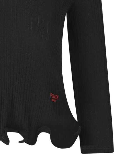Topuri Fendi Long-sleeved Virgin Wool top BLACK Femei (BM 19247957) 2