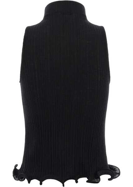 Topuri Fendi Sleeveless Virgin Wool Top BLACK Femei (BM 19247966) 2