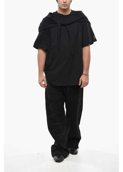 Tricouri Raf Simons Oversized Fit Les Fauves T-Shirt With Hood Black Barbati (BM 19248089) 4