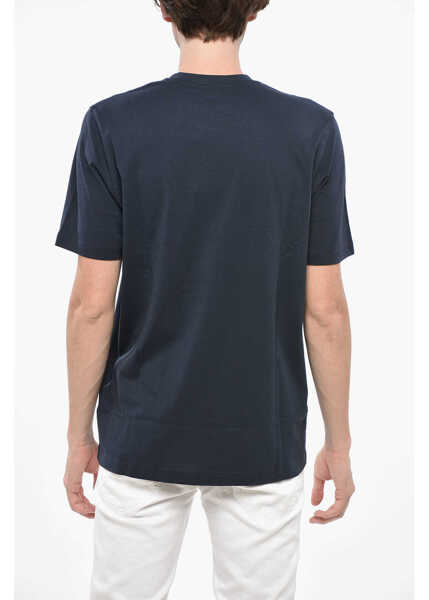 Tricouri Diesel Crew Neck Cotton T-Shirt With Embossed Logo Blue Barbati (BM 19248092) 2