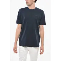 Tricouri Crew Neck Cotton T-Shirt With Embossed Logo Barbati