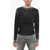 Diesel Red Tag Ribbed Wool K-Andelero Crew Neck Sweater Black & White