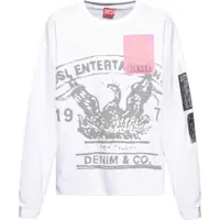 Tricouri Long-Sleeved Cotton T-Shirt With Patch Barbati