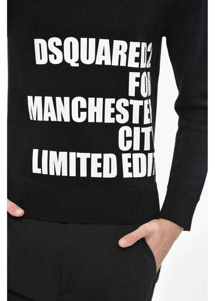 Pulovere DSQUARED2 Manchester City Limited Edition Wool Crew-Neck Sweater With Black Barbati (BM 19248113) 3
