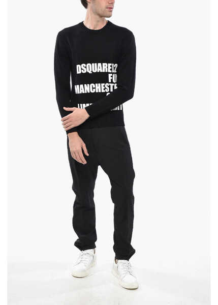 Pulovere DSQUARED2 Manchester City Limited Edition Wool Crew-Neck Sweater With Black Barbati (BM 19248113) 4