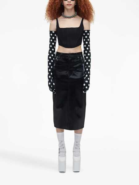 Bluze Marc Jacobs Cotton Gabardine Cropped Bustier Top Black Femei (BM 19248116) 2
