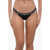 DSQUARED2 Solid Color Bikini Bottom With Logoed Band Black