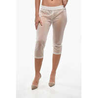 Pantaloni casual Cropped Skinny Pants With Side Zip Femei
