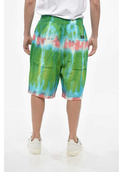 Pantaloni scurti DSQUARED2 Tie-Dye Effect Yoyo Fit Shorts With Elastic Waistband Green Barbati (BM 19248140) 2
