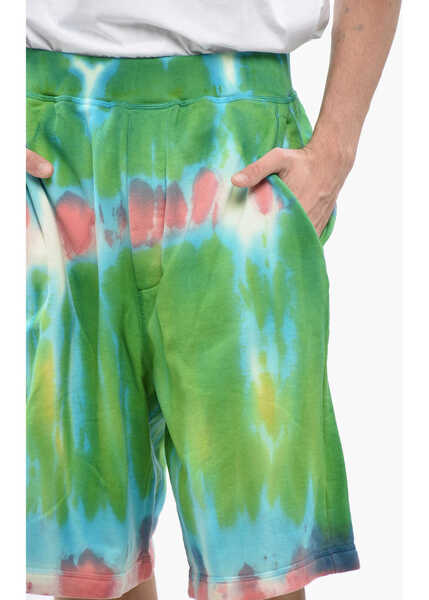 Pantaloni scurti DSQUARED2 Tie-Dye Effect Yoyo Fit Shorts With Elastic Waistband Green Barbati (BM 19248140) 3