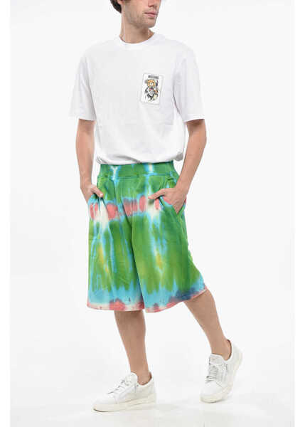 Pantaloni scurti DSQUARED2 Tie-Dye Effect Yoyo Fit Shorts With Elastic Waistband Green Barbati (BM 19248140) 4