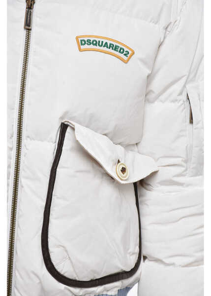 Geci de iarna DSQUARED2 Quilted Mother Down Jacket With Maxi Pockets White Barbati (BM 19248146) 3