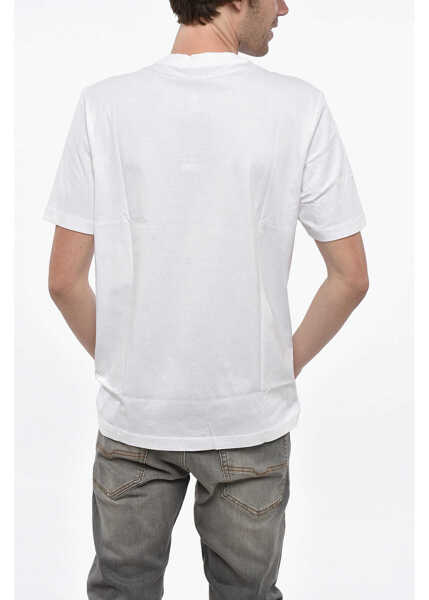 Tricouri Diesel Crew Neck Hard Wear T-Shirt With Front Print White Barbati (BM 19248155) 2